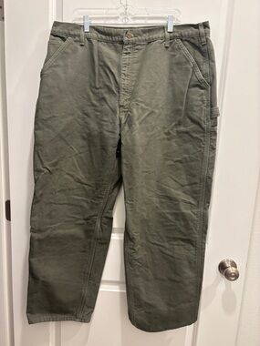 Carhartt Men's Cargo Painter Pants in Olive Green Size 42X30 Insulated
